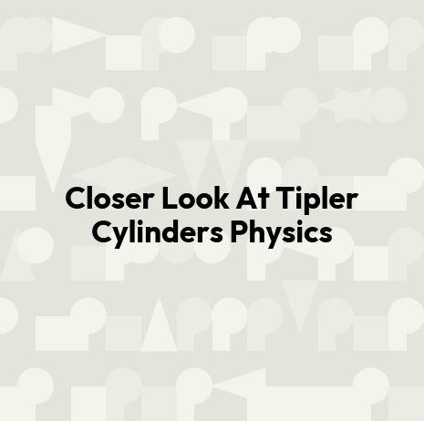 Closer Look At Tipler Cylinders Physics