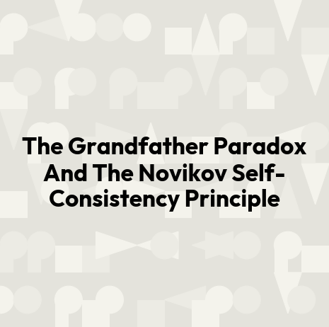 The Grandfather Paradox And The Novikov Self-Consistency Principle