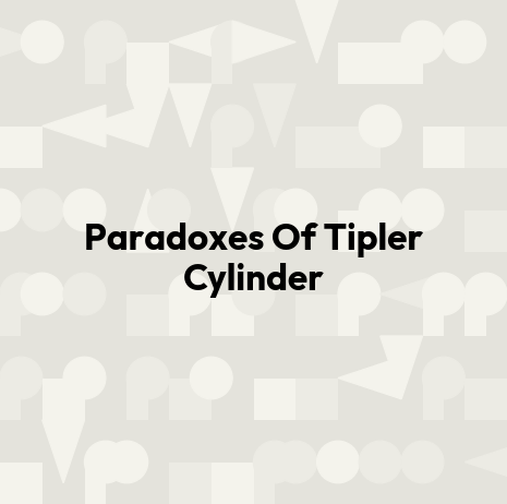 Paradoxes Of Tipler Cylinder